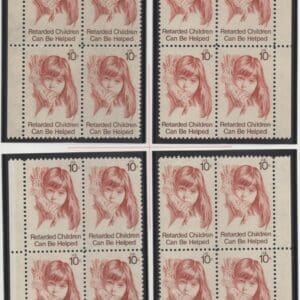 Scott# 1549 "NATIONAL A.R.C." MNH MATCHED PLATE BLOCK SET PLATE# 35496