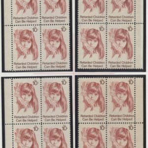 Scott# 1549 "NATIONAL A.R.C." MNH MATCHED PLATE BLOCK SET PLATE# 35497
