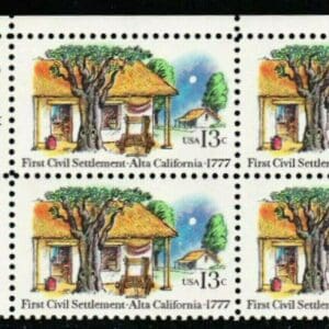 Scott# 1725 "FIRST CIVIL SETTLEMENT" MNH ZIP BLOCK (4)