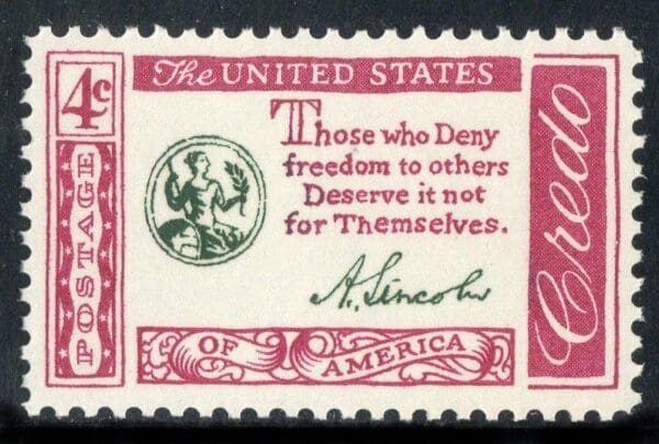 Scott# 1143 "CREDO- ABRAHAM LINCOLN" MNH SINGLE, NICELY CENTERED