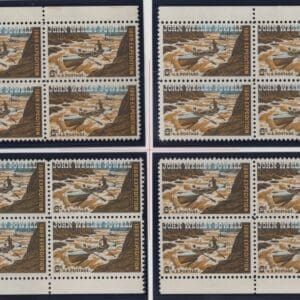 Scott# 1374 "JOHN WESLEY POWELL" MNH MATCHED PLATE BLOCK (4) SET, P# 31173