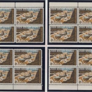 Scott# 1374 "JOHN WESLEY POWELL" MNH MATCHED PLATE BLOCK (4) SET, P# 31211
