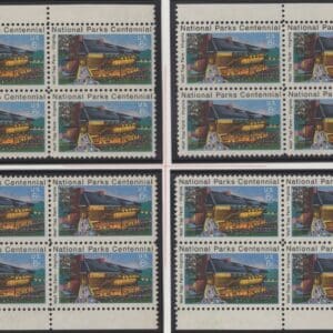 Scott# 1452 "WOLF TRAP FARM" MNH MATCHED PLATE BLOCK (4) SET P# 33632