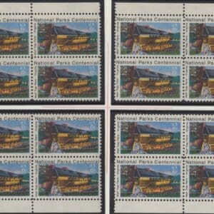 Scott# 1452 "WOLF TRAP FARM" MNH MATCHED PLATE BLOCK (4) SET P# 33658