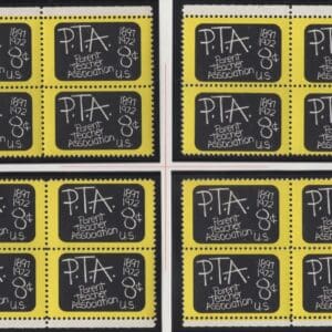 Scott# 1463 "PARENT TEACHER ASSOCIATION" MNH MATCHED PLATE BLOCKS (4) SET, P# 33654-55