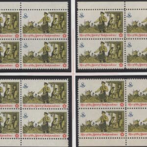 Scott# 1479 "DRUMMER" MNH PLATE BLOCK SET (4) P# 34288