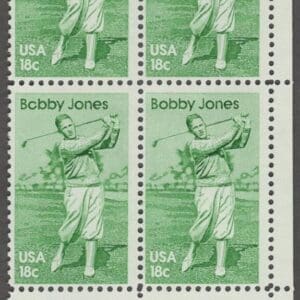 Scott# 1933 "BOBBY JONES JR - AMATEUR GOLFER" ZIP BLOCK (4) MNH