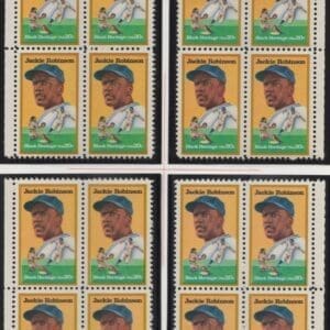 Scott# 2016 JACKIE ROBINSON MATCHED PLATE# SET (4) PLATE# 11111 MNH