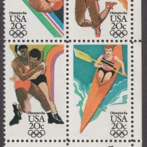 Scott# 2082-85 "LOS ANGELES SUMMER OLYMPICS 1984" ZIP BLOCK (4) MNH