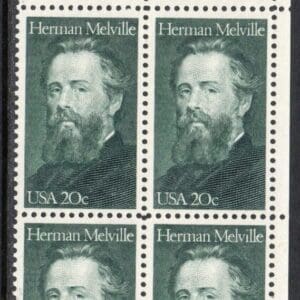 Scott# 2094 "HERMAN MELVILLE - AUTHOR" ZIP BLOCK (4) MNH