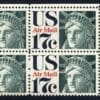 Scott# C80 "STATUE of LIBERTY" MNH ZIP BLOCK (4) NICELY CENTERED