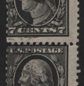 Scott# 507 "WASHINGTON" USED MISPERFED PERF 11, LETTER H CANCEL