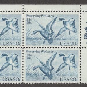 Scott# 2092 "WATERFOWL PRESERVATION ACT" MNH ZIP BLOCK (4)