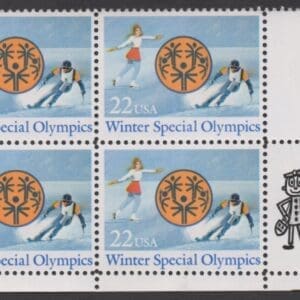 Scott# 2142 "WINTER SPECIAL OLYMPICS" ZIP BLOCK (4) MNH