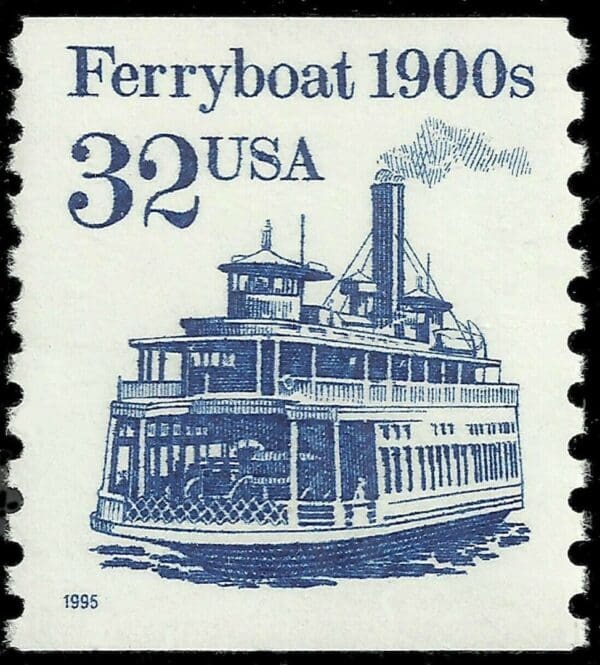 Scott# 2466 "FERRYBOAT" TRANSPORTATION SERIES MNH COIL SINGLE