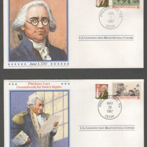 U.S. CONSTITUTION BICENTENNIAL COVER SET (9) PHILADELPHIA CANCELS