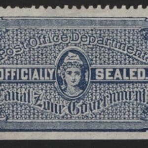 CANAL ZONE - OX1 "USPS OFFICIAL SEAL" 1907 MINT, NICELY CENTERED