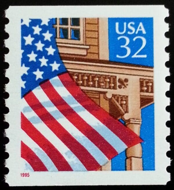 Scott# 2913 "FLAG OVER PORCH" MNH COIL SINGLE, NICELY CENTERED