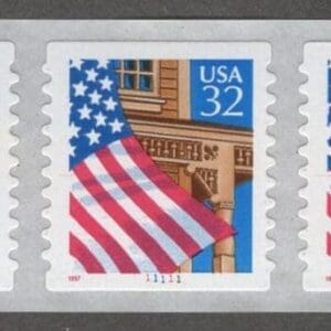 Scott# 2915D "FLAG OVER PORCH" MNH PNC7 P# 11111, NICELY CENTERED