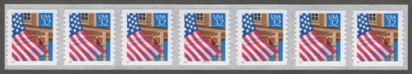 Scott# 2915D "FLAG OVER PORCH" MNH PNC7 P# 11111, NICELY CENTERED