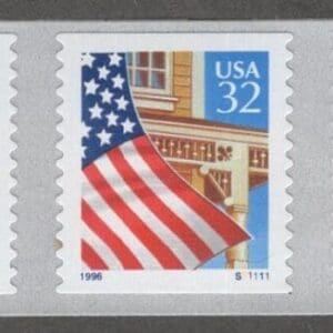 Scott# 2915B "FLAG OVER PORCH" MNH PNC7 P#S11111, NICELY CENTERED