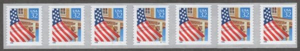 Scott# 2915B "FLAG OVER PORCH" MNH PNC7 P#S11111, NICELY CENTERED