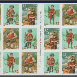 Scott# 3008-11a "SANTA & CHILDREN" BOOKLET- SEALED USPS PKG P# V4444