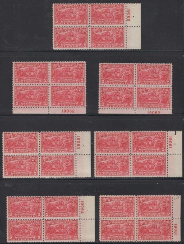 Scott# 644 "BURGOYNE" MINT BLOCK (4) WITH PLATE # - YOU PICK (1)