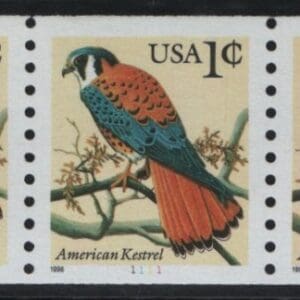 Scott# 3044 AMERICAN KESTREL MNH PNC5 P#1111 BCYM OPTIFORMA PRESS
