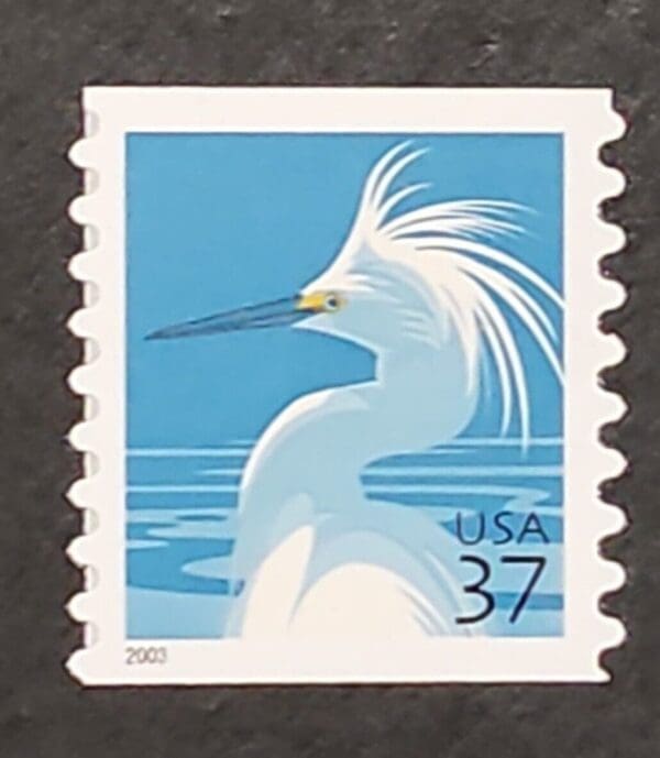 Scott# 3829 "SNOWY EGRET" 2003 COIL SINGLE, NICELY CENTERED