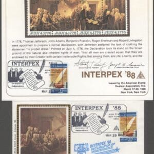 Scott# 2360 "U.S. CONSTITUTION" INTERPEX COLORANO SILK COVER SET W/BONUS