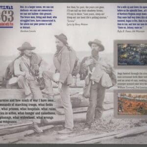 Scott# 4787b-88b "CIVIL WAR 1863" NO DIE CUT SOUVENIR SHEET (12)