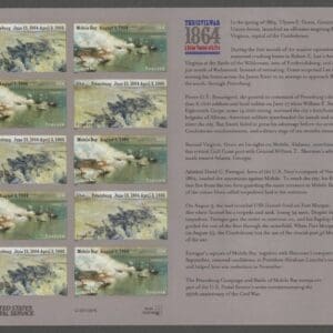 Alternative view of Scott# 4910b -4911b "CIVIL WAR 1864" NO DIE CUT SOUVENIR SHEET (12)
