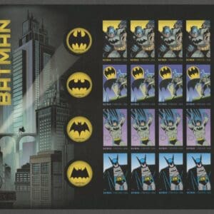 Scott# 4928-35b "BATMAN - 75th ANNIVERSARY" NO DIE CUT SHEET (20)