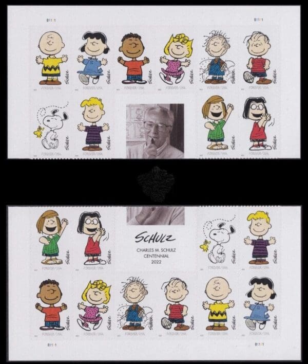 Scott# 5726 "CHARLES M SCHULZ" S/A PLATE BLOCK (10) MNH