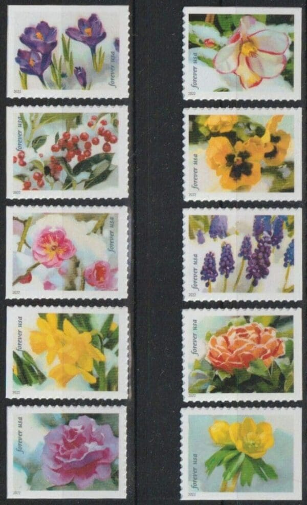 Scott# 5727-36 "SNOWY BEAUTY" BOOKLET SINGLES SET (10) MNH