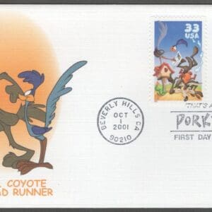 Scott# 3137-3534 "LOONEY TUNES PORKY & FRIENDS" FLEETWOOD SPECIAL CANCELS FDC SET - Image 2