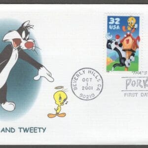 Scott# 3137-3534 "LOONEY TUNES PORKY & FRIENDS" FLEETWOOD SPECIAL CANCELS FDC SET - Image 3