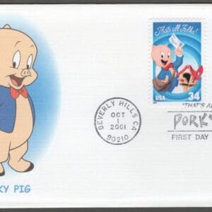 Scott# 3137-3534 "LOONEY TUNES PORKY & FRIENDS" FLEETWOOD SPECIAL CANCELS FDC SET - Image 5