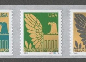 Scott# 3792 to 3801 "AMERICAN EAGLES" TRUE PNC STRIP (11) S# 1111111