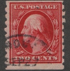 Scott# 393 "WASHINGTON" USED VERTICAL PERF 8.5 SLW COIL, CDS CANCEL