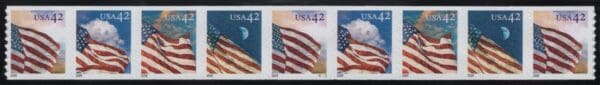 Scott# 4240-43 "FLAGS" MNH PNC9 P# V2222 DIE CUT 8.5 VARIETY