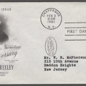 Scott# 1177 "HORACE GREELEY-JOURNALIST" ARTCRAFT FIRST DAY COVER
