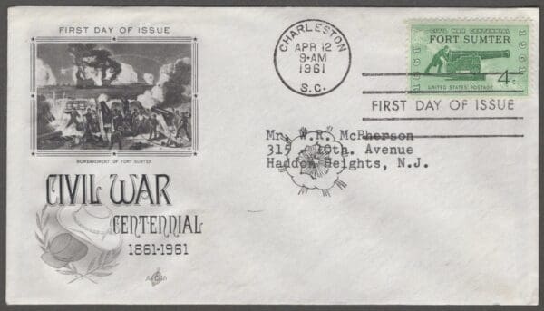 Scott# 1178 "FORT SUMTER" ARTCRAFT FIRST DAY COVER