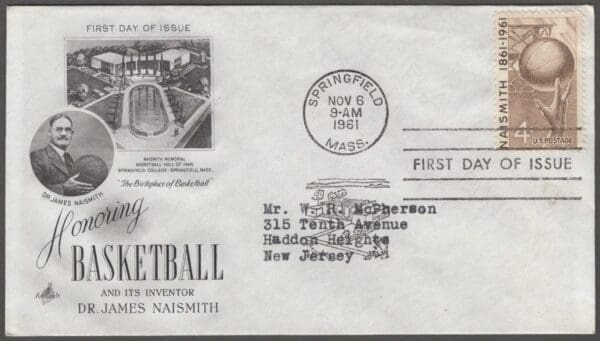 Scott# 1189 "NAISMITH-BASKETBALL" ARTCRAFT FIRST DAY COVER