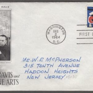 Scott# 1259 "FINE ARTS" ARTCRAFT FIRST DAY COVER