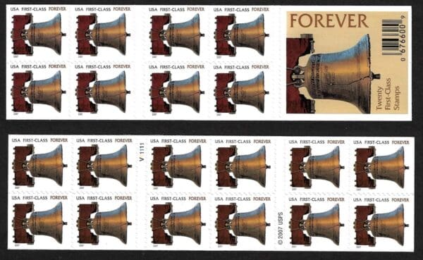 Scott# 4125a "LIBERTY BELL" MNH BOOKLET PANE (20) NICELY CENTERED