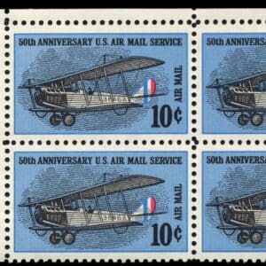 Scott# C74 "CURTIS JENNY" MNH AIRMAIL 50TH ANNIVERSARY ZIP BLOCK (4)