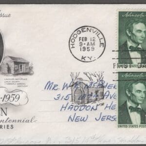 Scott# 1113 "BEARDLESS LINCOLN" BLOCK (4) on ARTCRAFT FIRST DAY COVER