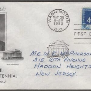 Scott# 1116 "STATUE OF LINCOLN" ARTCRAFT FIRST DAY COVER